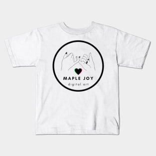 Maple Joy logo with pinky promise Kids T-Shirt